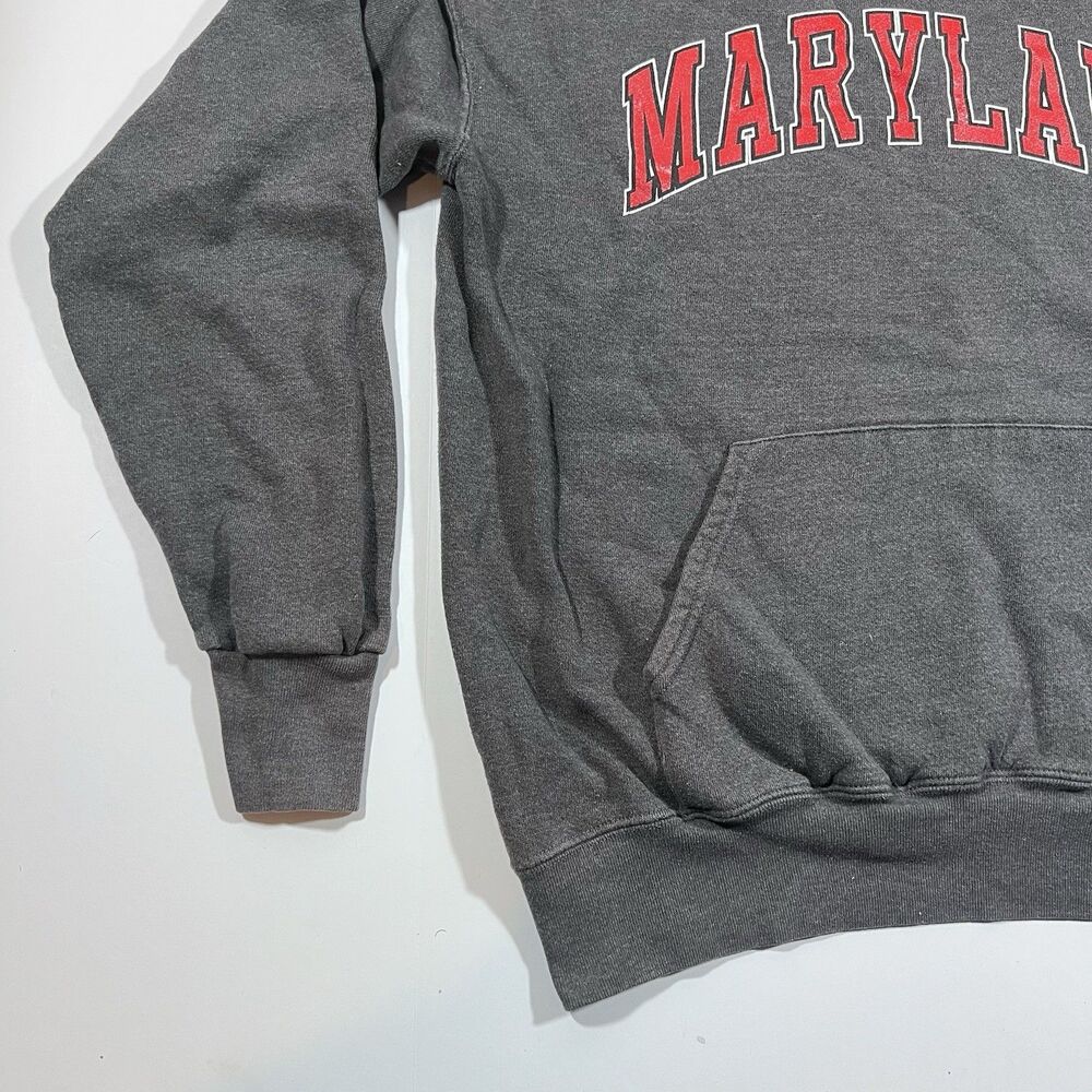 Jansport University of Maryland Terrapins Gray Spellout Hooded Sweatshirt Large - Picture 4 of 10